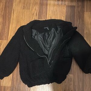 Zaful brand new teddy zip up coat size MED